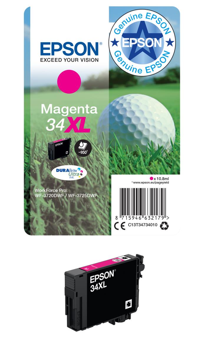 Ink Cartridge - 34xl Golf Ball - 10.8ml - High Capacity - Magenta