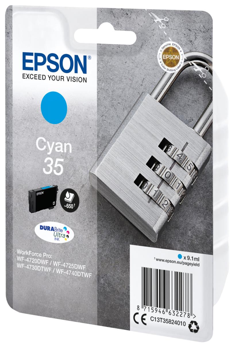 Ink Cartridge - 35 Padlock - 9.1ml - Cyan