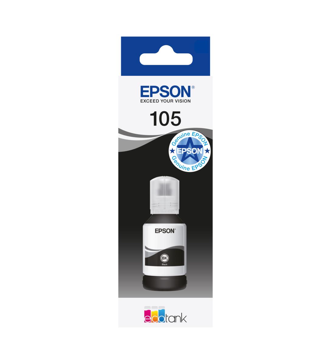 105 Ecotank Ink Bottle 1 X 140 Ml Black  - (c13t00q140)