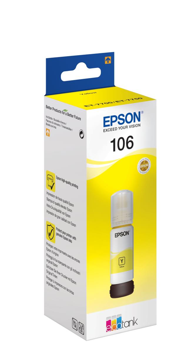 106 Ecotank Ink Bottle 1 X 70ml Yellow