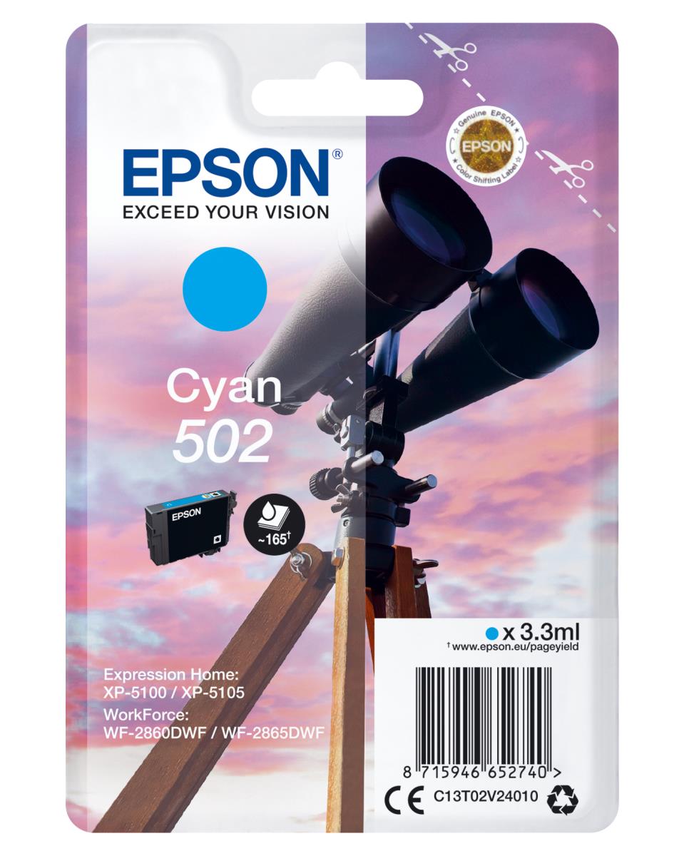 Ink Cartridge - 502 Binocular - 3.3ml - Cyan Sec