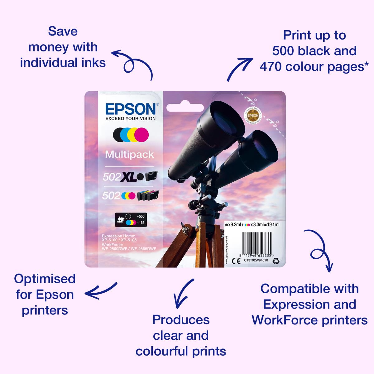 Ink Cartridge - 502 Binocular - 3.3ml - Magenta Sec