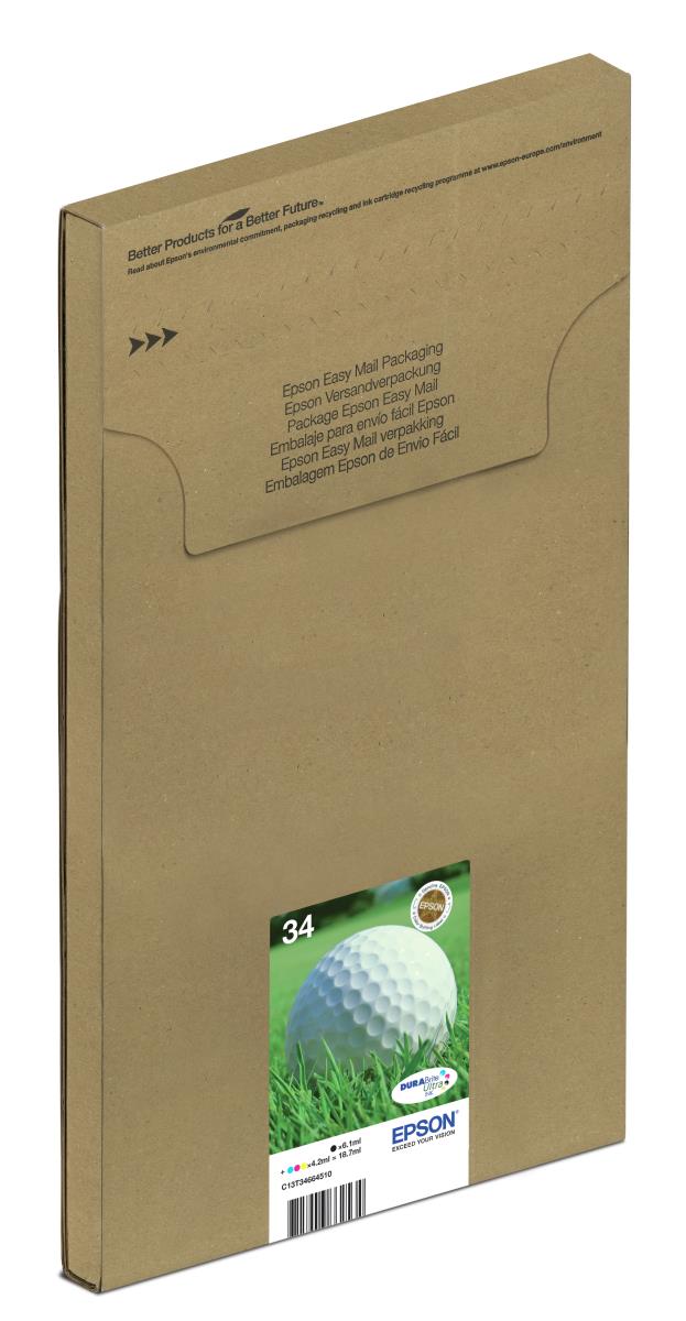 Ink Cartridge - 34 Golf Ball - 34.4ml - Black / Yellow / Cyan / Magenta