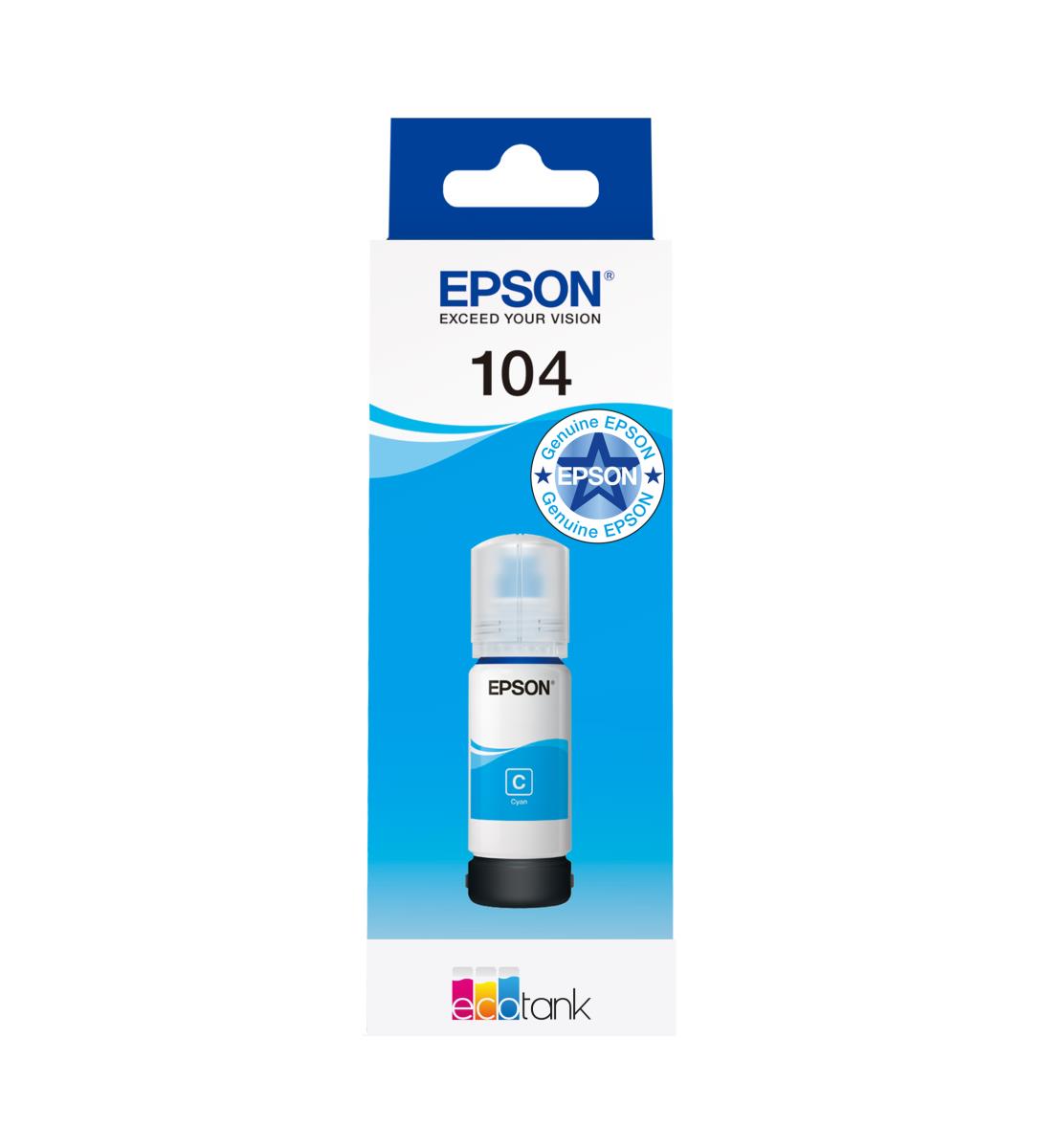 Ink Bottle - 104 Ecotank - 65ml - Cyan
