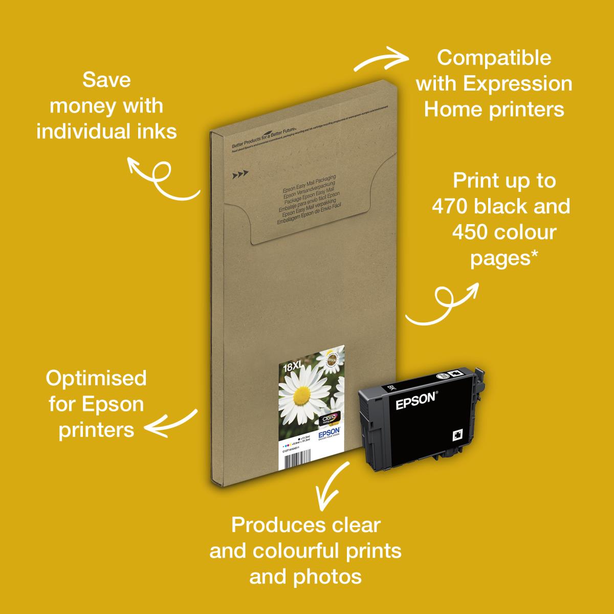 Multipack 4-colours 18xl Easymail