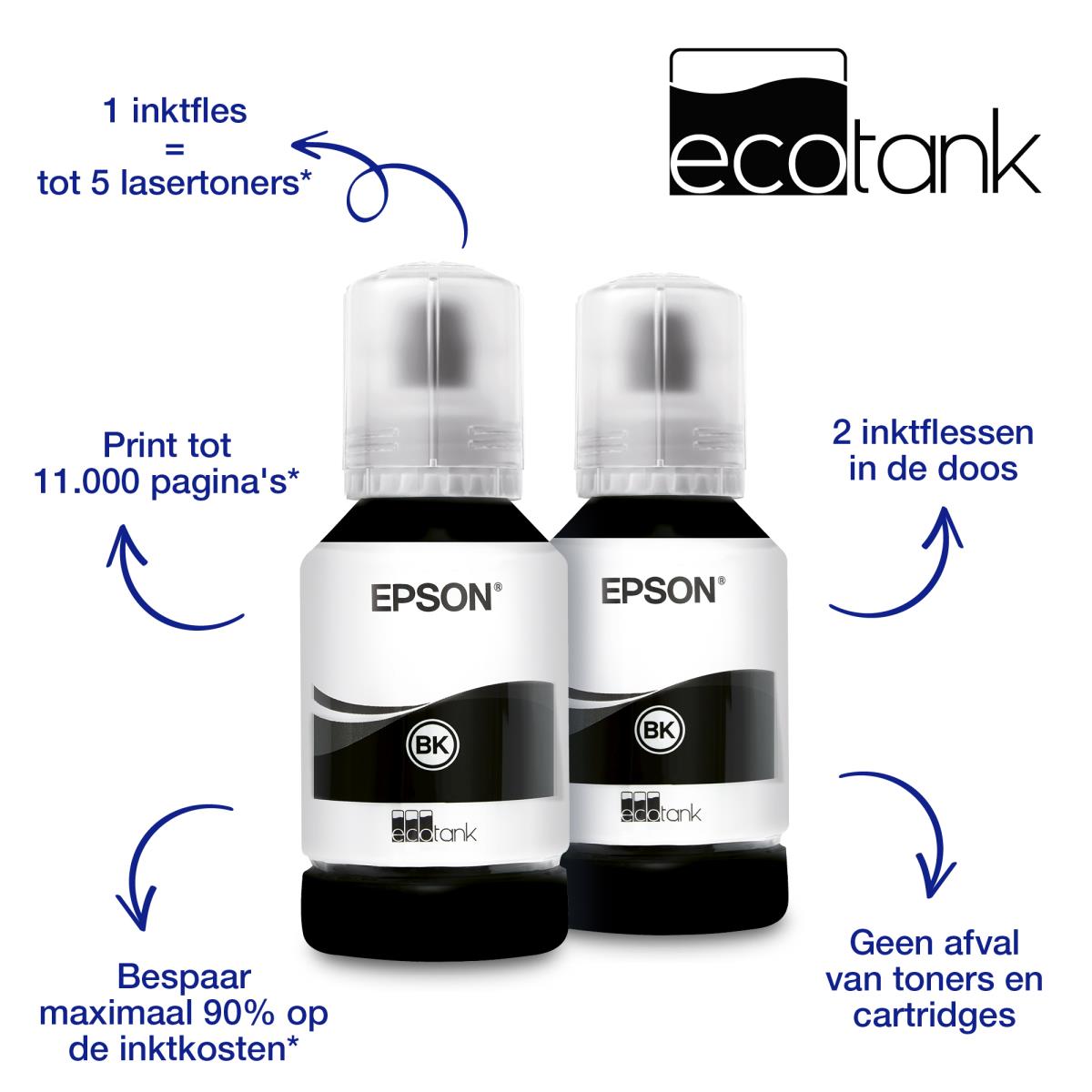 Ecotank Et-m1180 - Monochrome Printer - Inkjet - A4 - USB / Ethernet / Wi-Fi