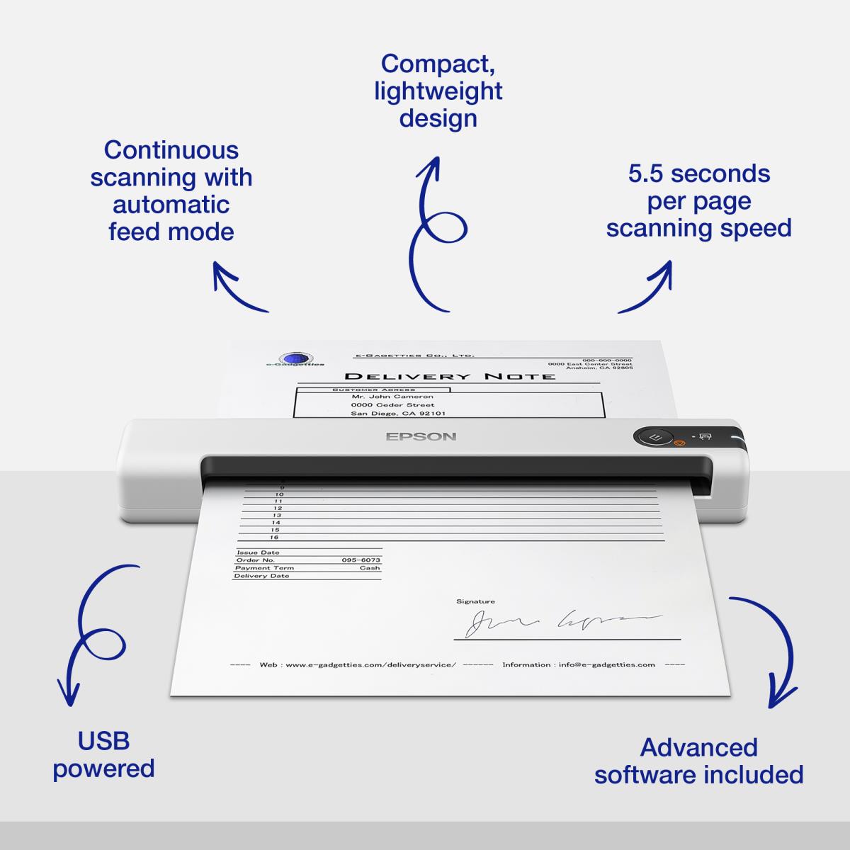 Workforce Ds-70 - Document Scanner - 10 Ppm - 600dpi