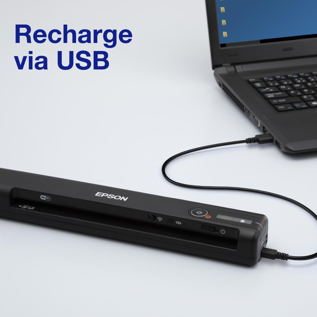 Workforce Es-60w - Mobile Scanner - A4 - 600 Dpi - USB / Wi-Fi