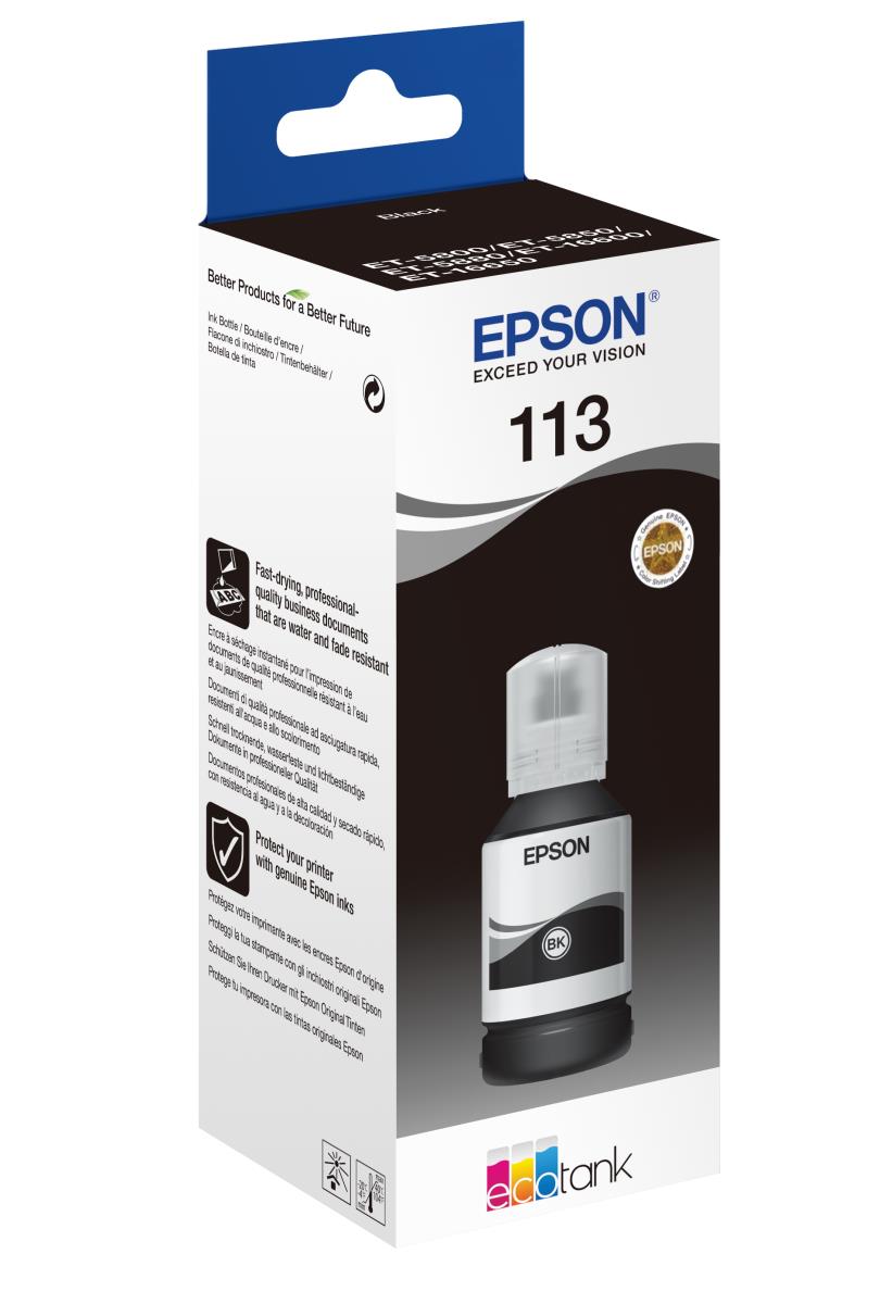 Ink Bottle - 113 Ecotank - 127ml - Pigment Black