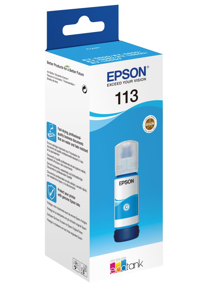 Ink Bottle - 113 Ecotank - 70ml - Cyan