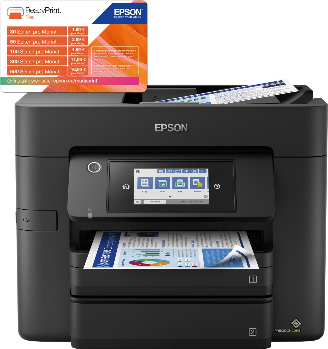 Workforce Pro Wf-4830dtwf - Color Multifunction Printer - Inkjet - A4 - USB / Ethernet / Wi-Fi