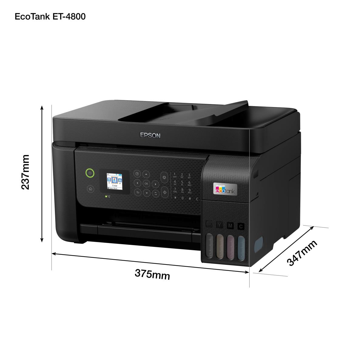 Ecotank Pro Et-4800 - Color All-in-one Printer - Inkjet - A4 - USB / Wi-Fi / Ethernet