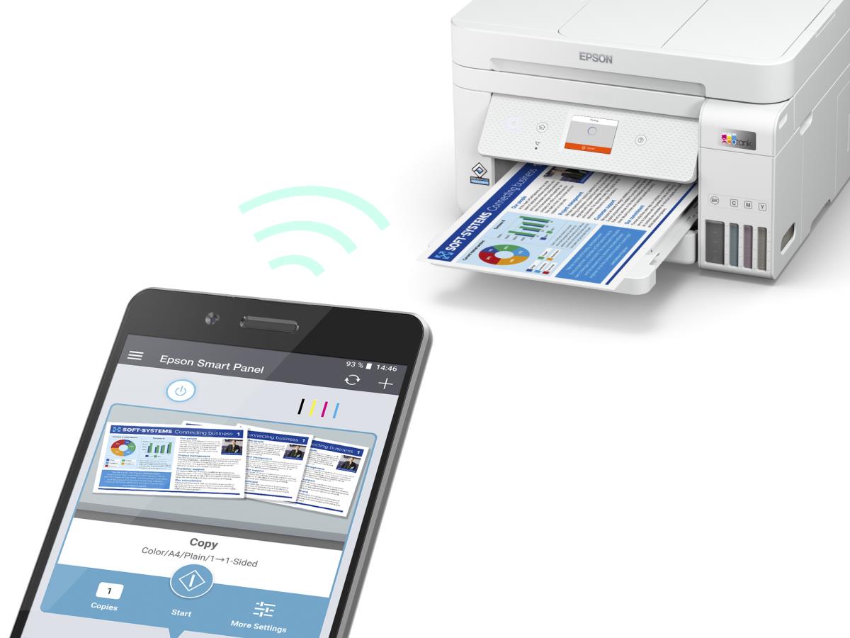 Ecotank Pro  Et-4856 - Color All-in-one Printer - Inkjet - A4 - USB / Wi-Fi / Ethernet