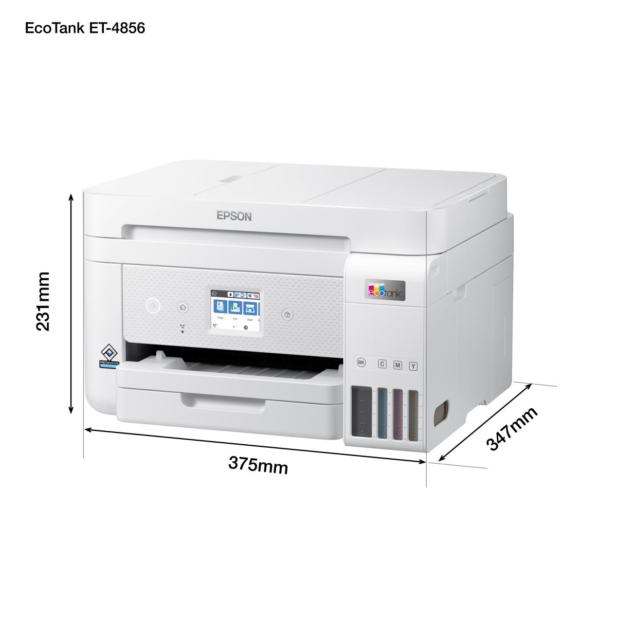 Ecotank Pro  Et-4856 - Color All-in-one Printer - Inkjet - A4 - USB / Wi-Fi / Ethernet