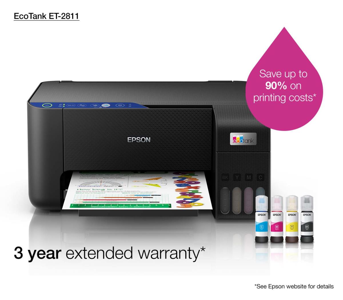Ecotank Et-2811 - Color All-in-one Printer - Inkjet - A4 - Wi-Fi/ USB