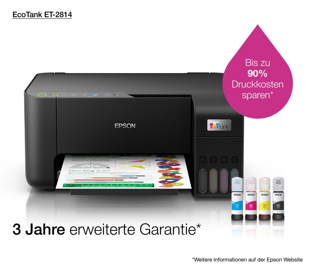 Ecotank Et-2814 - Color All-in-one Printer - Inkjet - A4 - Wi-Fi/ USB