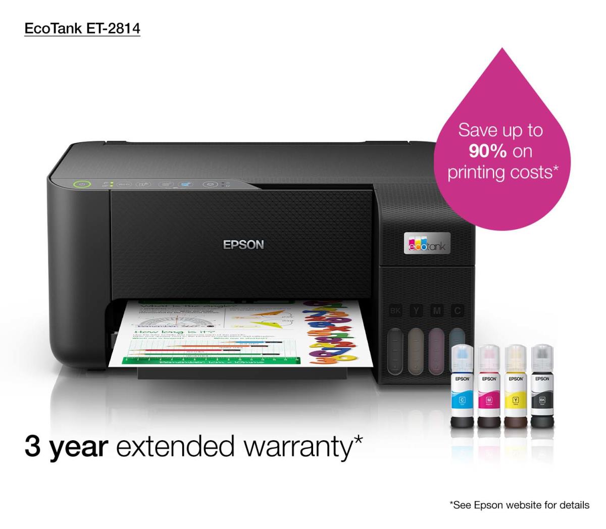 Ecotank Et-2814 - Color All-in-one Printer - Inkjet - A4 - Wi-Fi/ USB