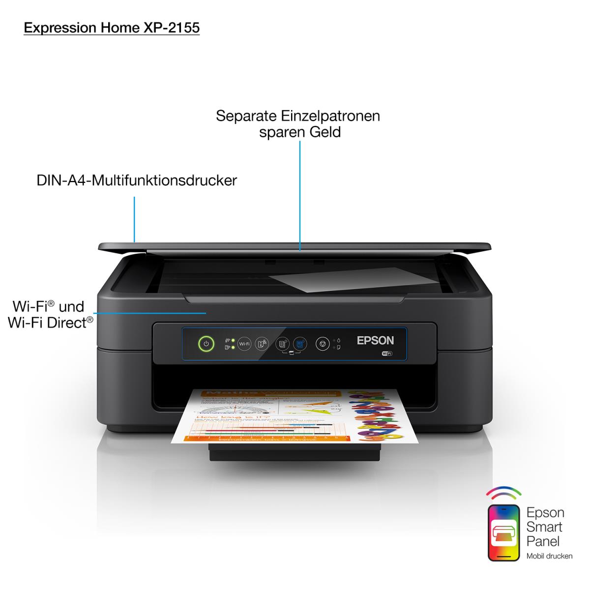 Expression Home Xp-2155 - All-in-one Printer - Inkjet - A4 - USB / Wi-Fi