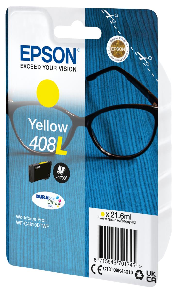 Ink Cartridge - 408l Durabrite Ultra Singlepack - 21.6ml - Yellow