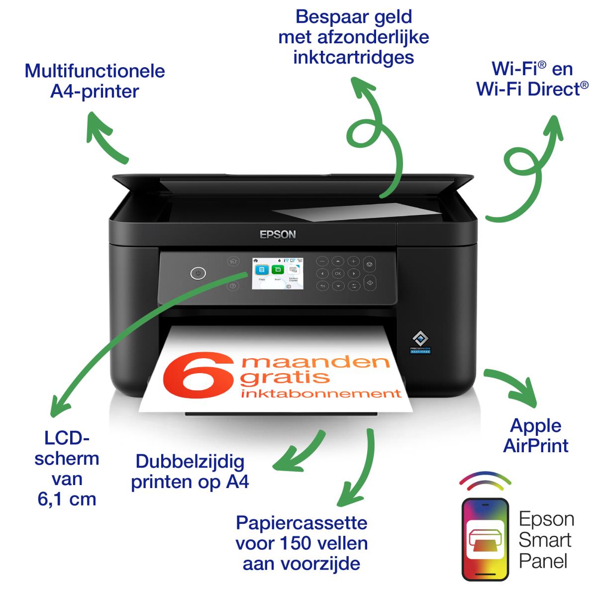 Expression Home Xp-5205 - Multifunction Printer - Inkjet - A4 - USB / Wi-Fi