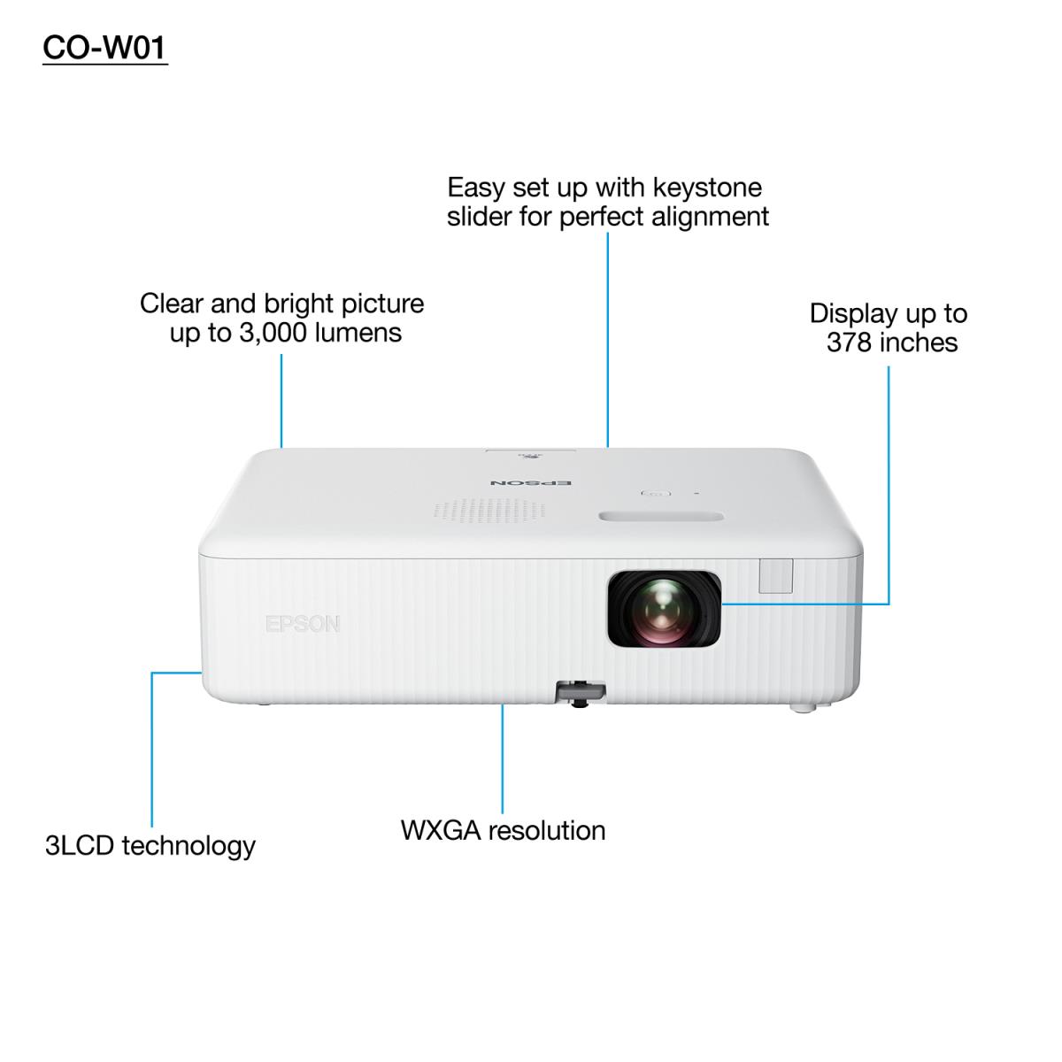Co-w01 - Projector - 3LCD - 3000 Lm - USB / Hdmi