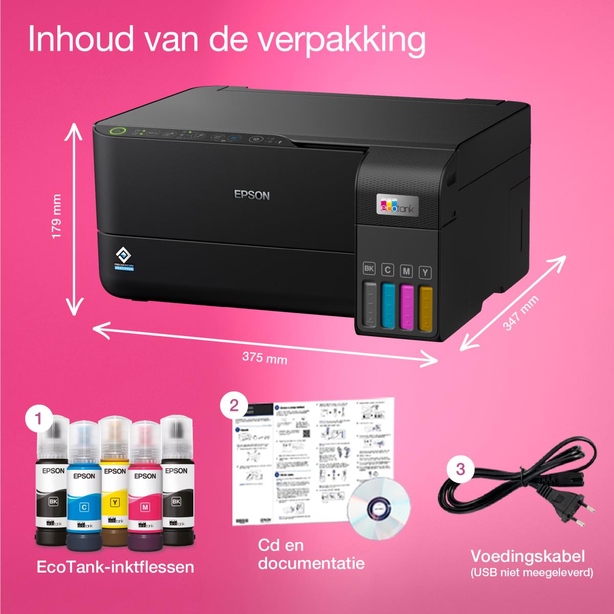 Ecotank Et-2830 - Color All-in-one Printer - Inkjet - A4 - USB