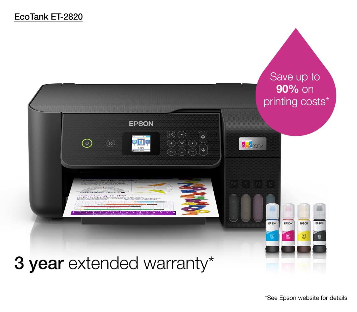 Ecotank Et-2820 - Color All-in-one Printer - Inkjet - A4 - Wi-Fi/ USB