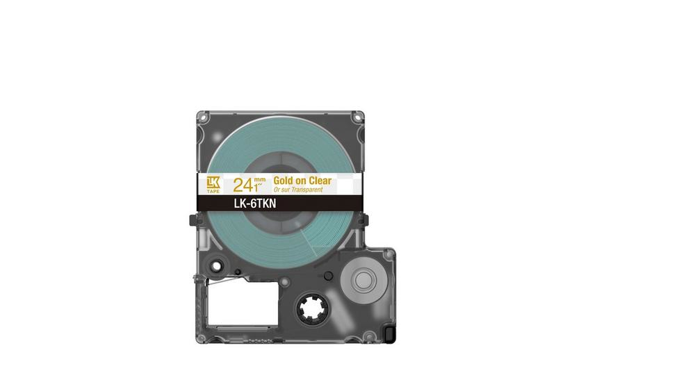 Tape Cartridge - Lk-6tkn - 24mm - Metallic Clear/ Gold