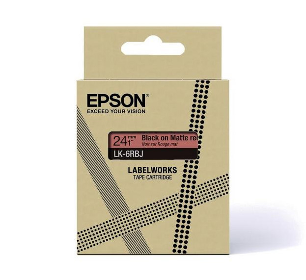 Tape Cartridge - Lk-5rbj - 18mm - Matte Red/ Black