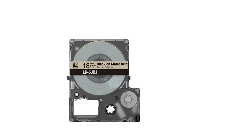 Tape Cartridge - Lk-5jbj - 18mm - Matte Beige/black