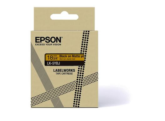 Tape Cartridge - Lk-5ybj - 18mm - Yellow / Black