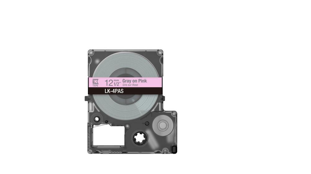 Tape Cartridge - Lk-4pas - 12mm - Pink / Grey