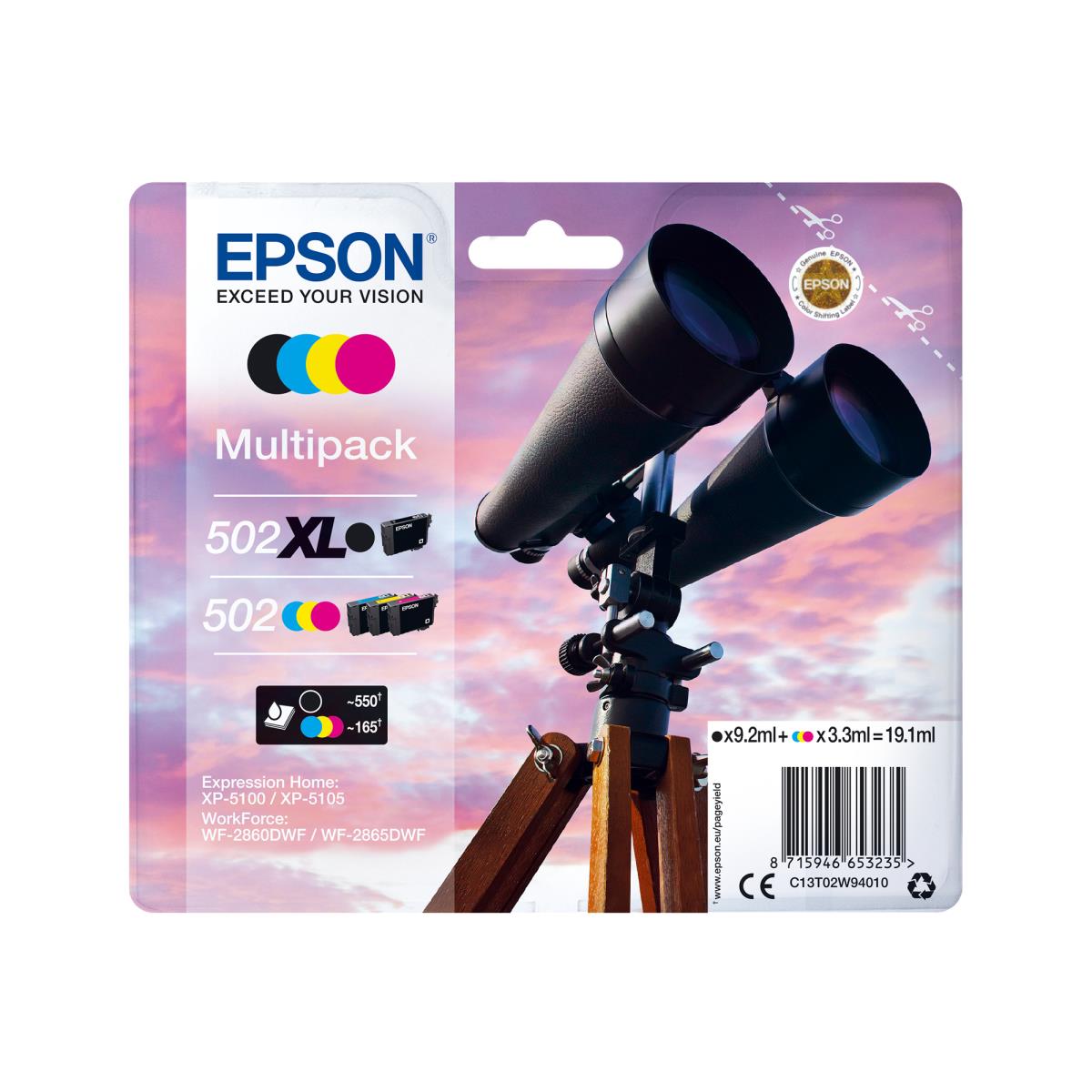 Ink Cartridge - 502xl - Binoculars Multipack 4-colours Ink