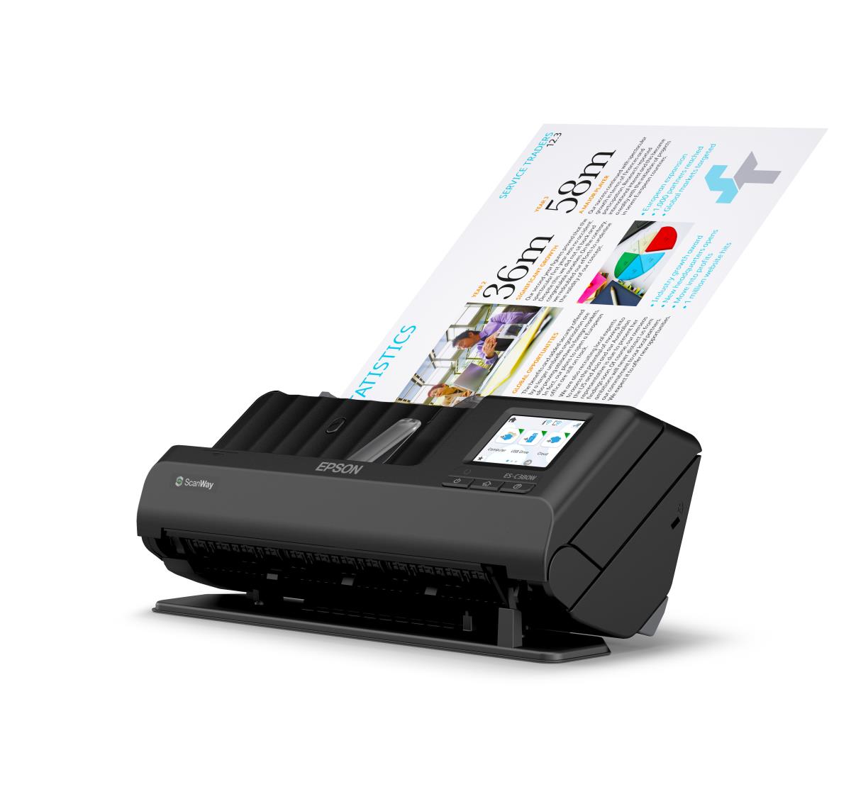 Workforce Es-c380w - Compact Desktop Document Scanner - A4 - 600 Dpi - USB 3.0/ Wi-Fi