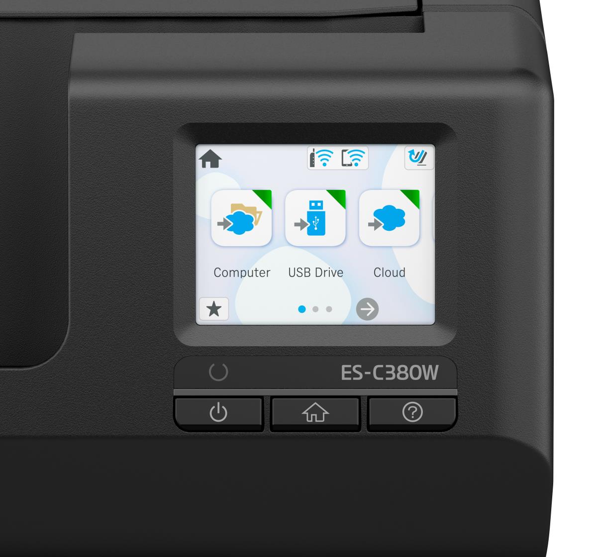 Workforce Es-c380w - Compact Desktop Document Scanner - A4 - 600 Dpi - USB 3.0/ Wi-Fi