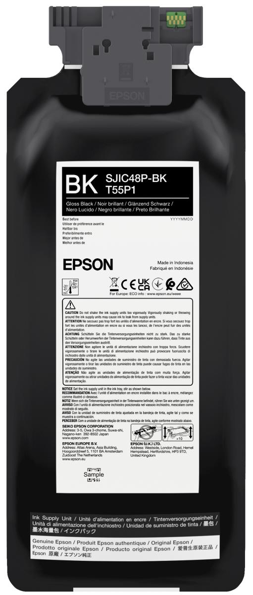 Ink Cartridge  - Sjic48p-bk For Colorworks C8000e - Black