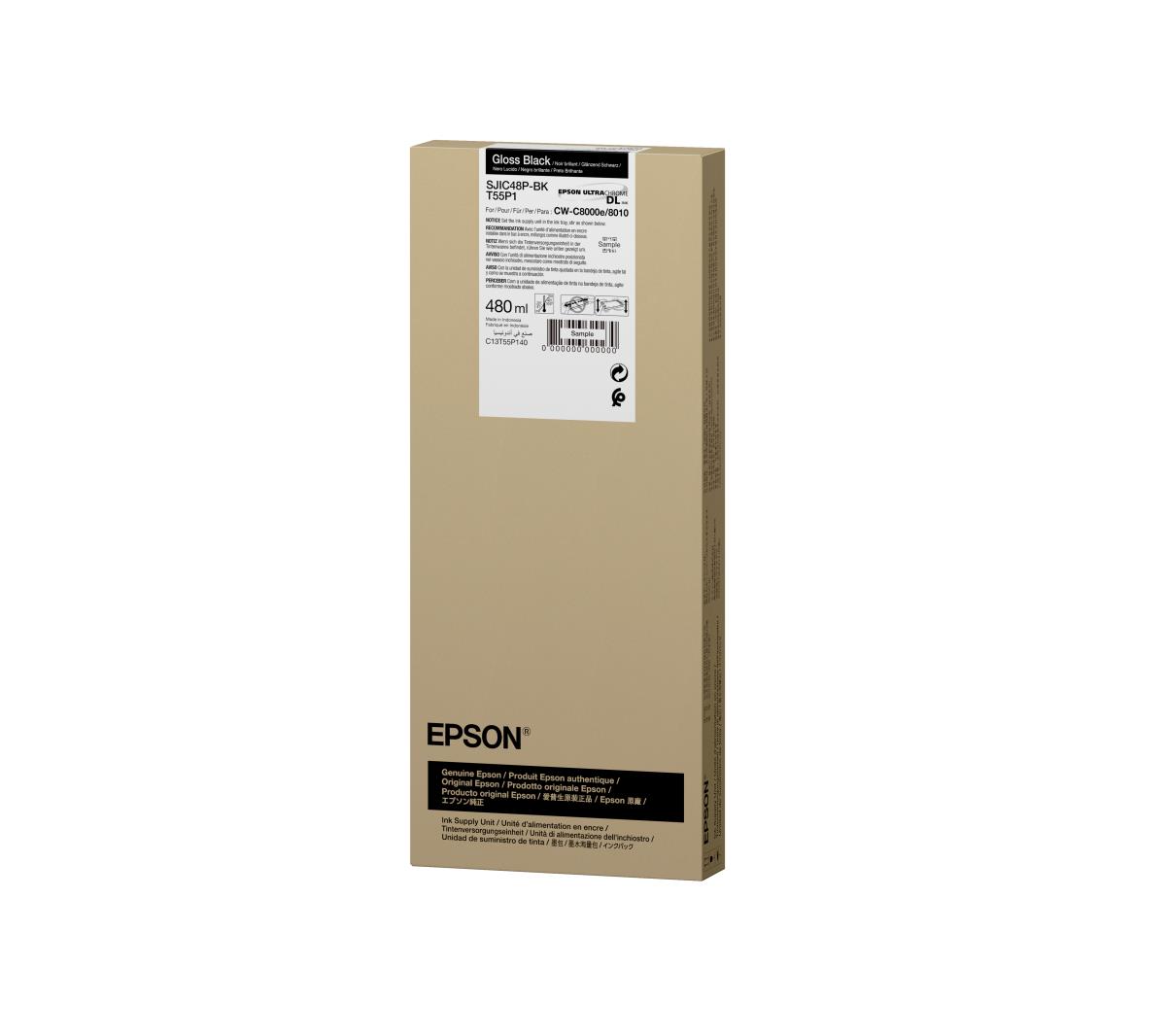 Ink Cartridge  - Sjic48p-bk For Colorworks C8000e - Black