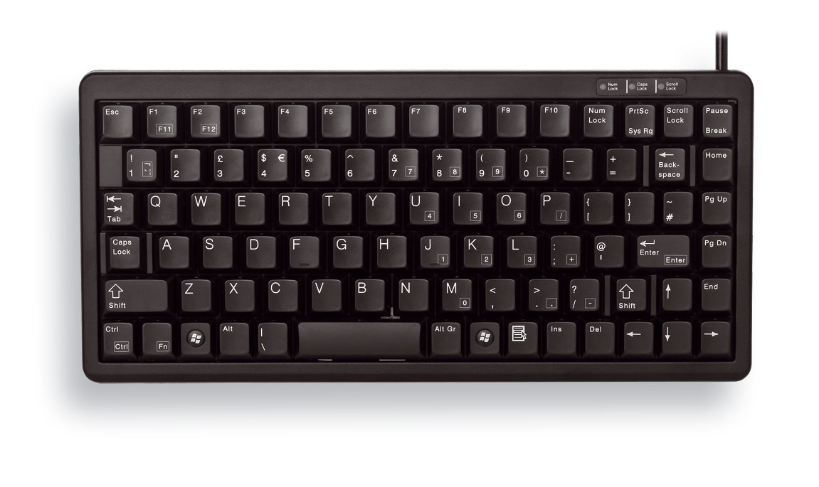 G84-4100 Compact Keys 83 Keyboard - Corded USB + Ps/2 - Qwerty UK