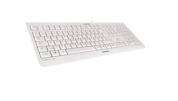 KC 1000 Flat Keyboard - Corded USB - Light-Grey - Azerty Belgian