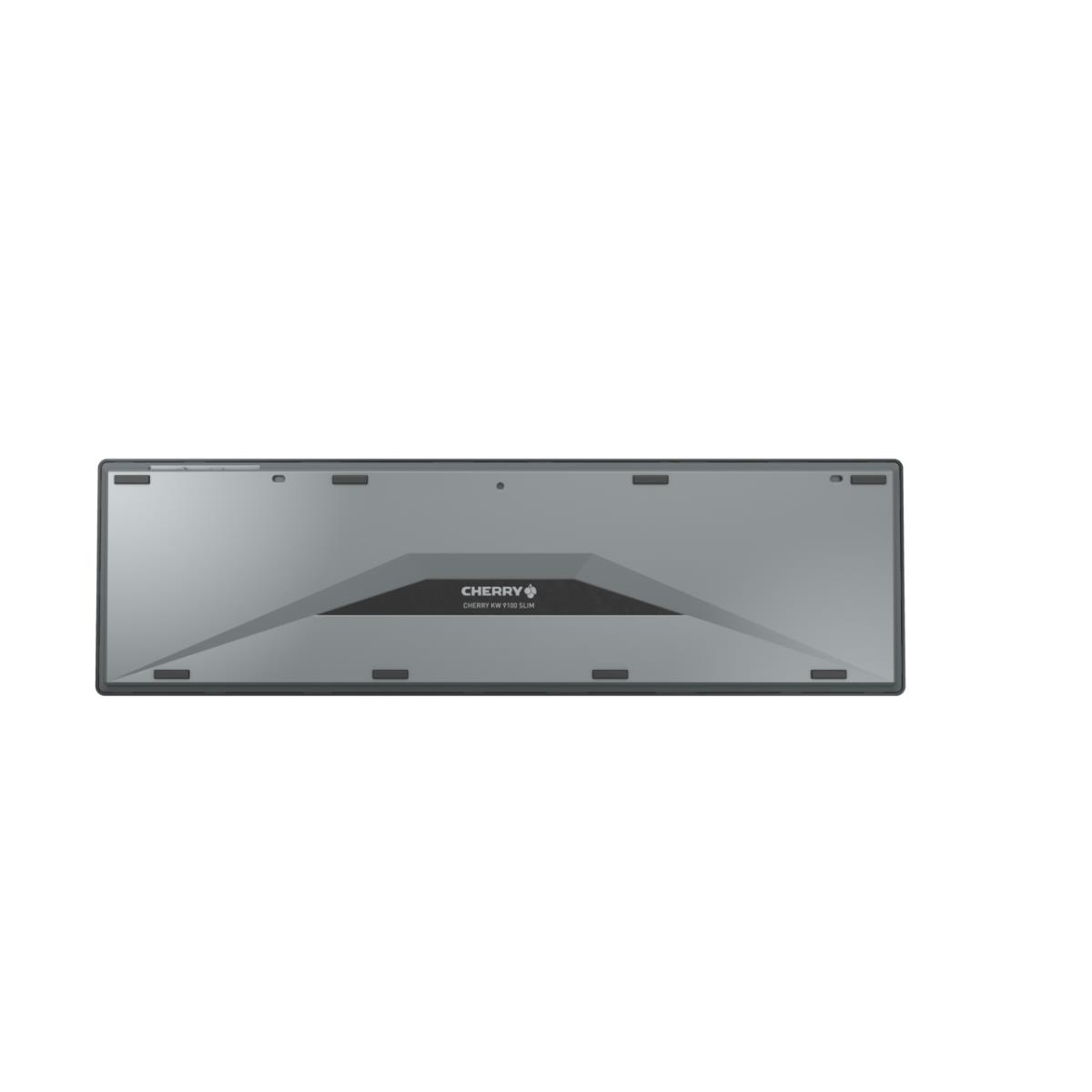 KW 9100 SLIM Rechargeable Keyboard - Wireless or Bluetooth - Black - Qwertzu Swiss