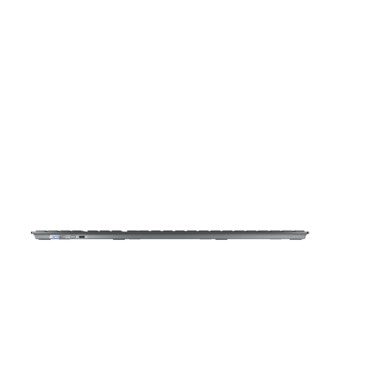KW 9100 SLIM Rechargeable Keyboard - Wireless or Bluetooth - Black - Qwertzu Swiss