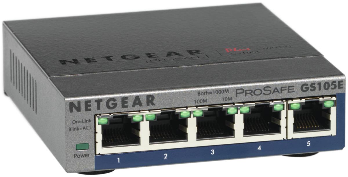 ProSafe Plus Switch GS105E - 5-Port Gigabit Ethernet