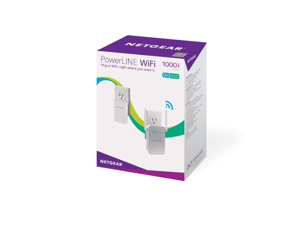 Powerline 1000 + Wi-Fi 1000 Mbps, 802.11ac, 1 Gigabit Port