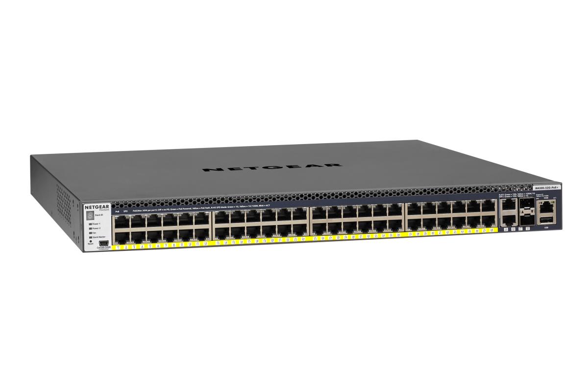 Switch M4300-52g-poe+ 48x1g Poe+ Stackable Managed With 2x10gbase-t And 2xsfp+ (550W PSU)
