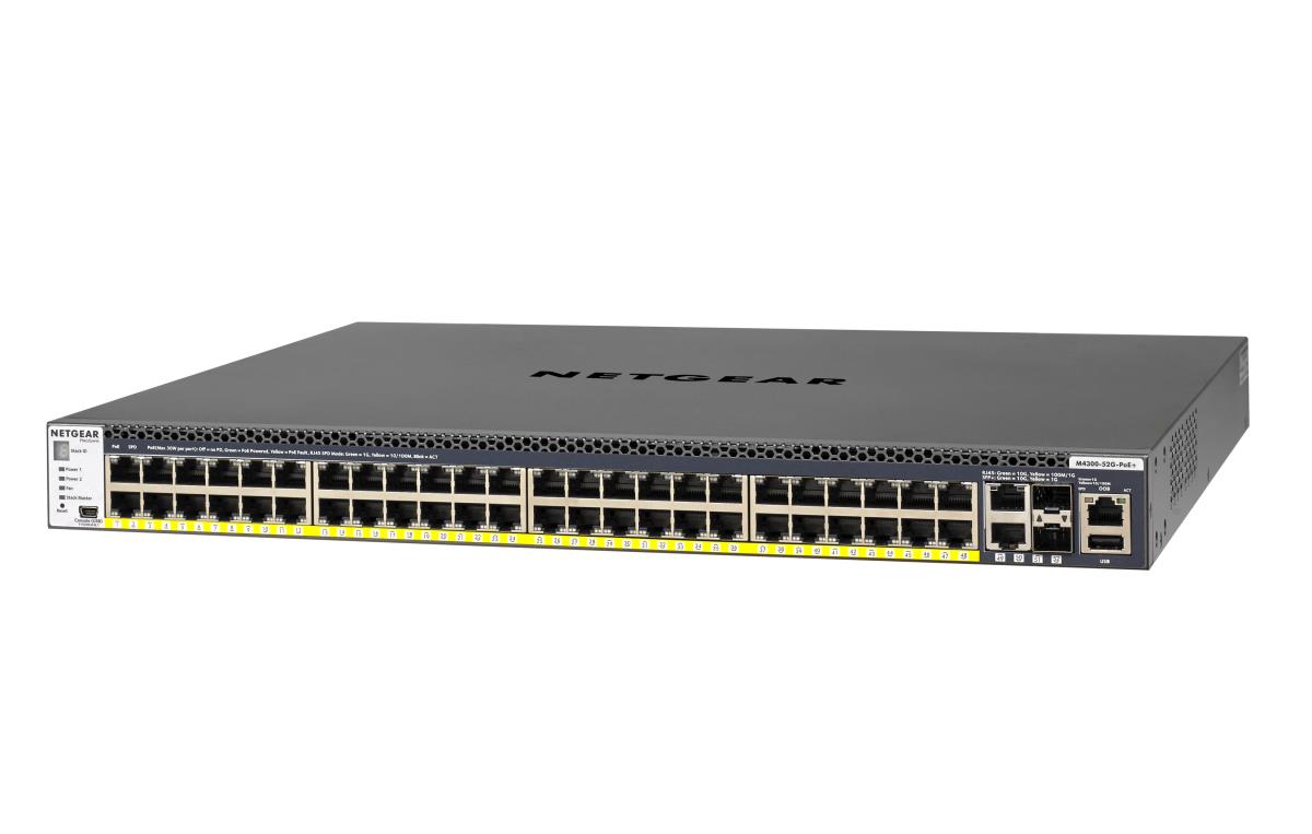 Switch M4300-52g-poe+ 48x1g Poe+ Stackable Managed With 2x10gbase-t And 2xsfp+ (550W PSU)