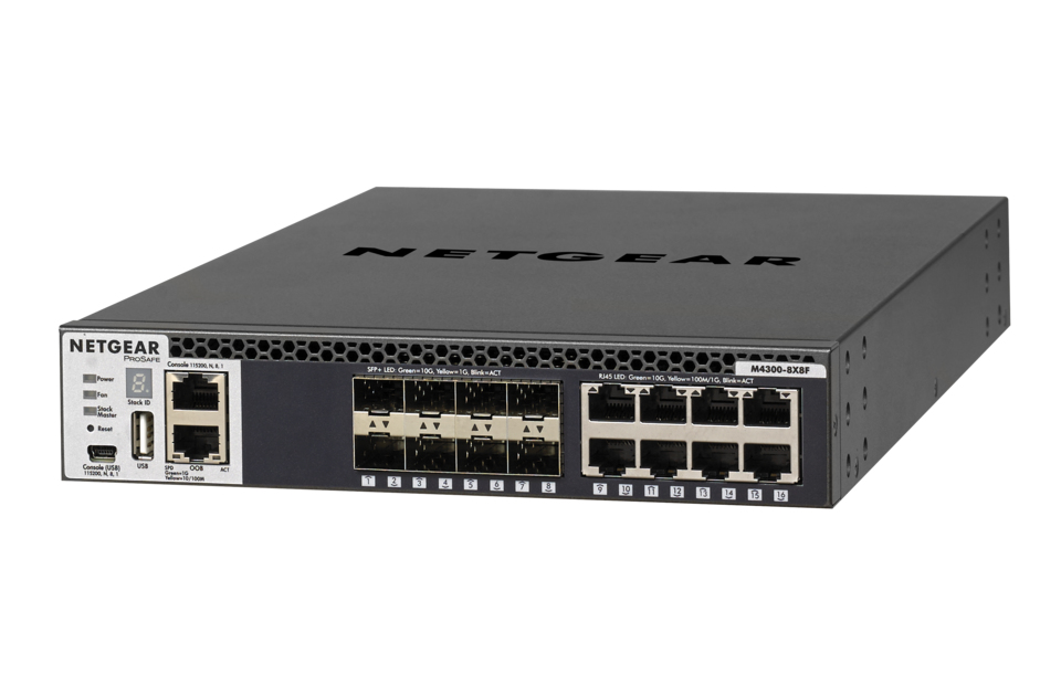 Switch M4300-8x8f (xsm4316s) Stackable Managed With 16x10g Including 8x10gbase-t And 8xsfp+ Layer 3