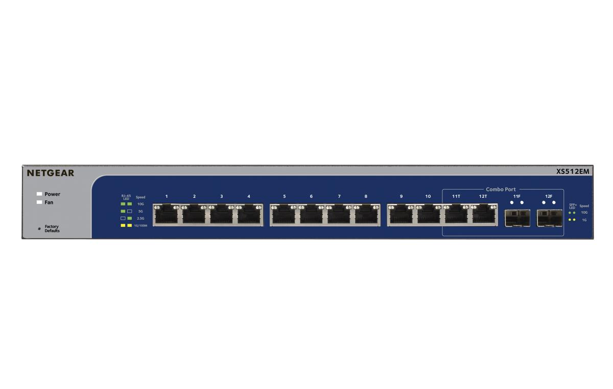 Managed Easy Smart Switch XS512EM 12 Port - 10G/Multi-GbE with 2 SFP+ Ports