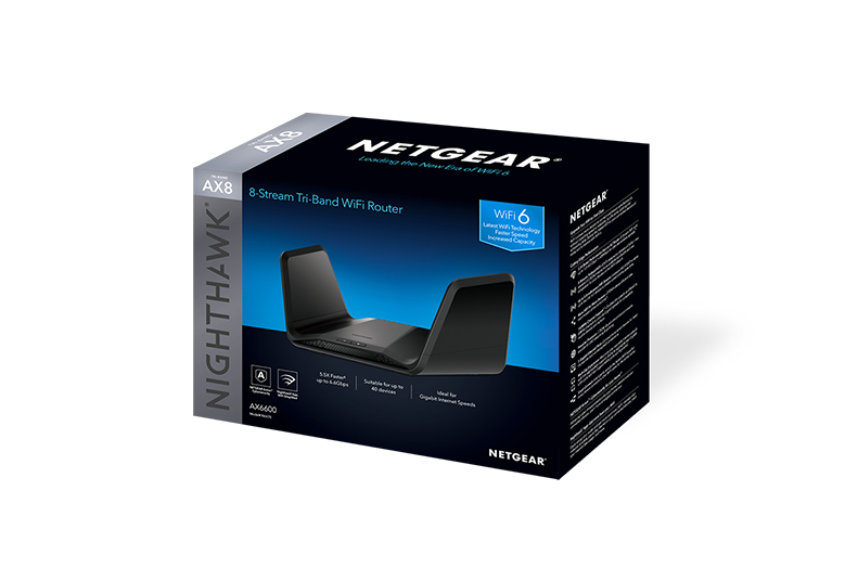 RAX70 Nighthawk Tri-band AX8 Wi-Fi 6 Router 8-Stream AX6600