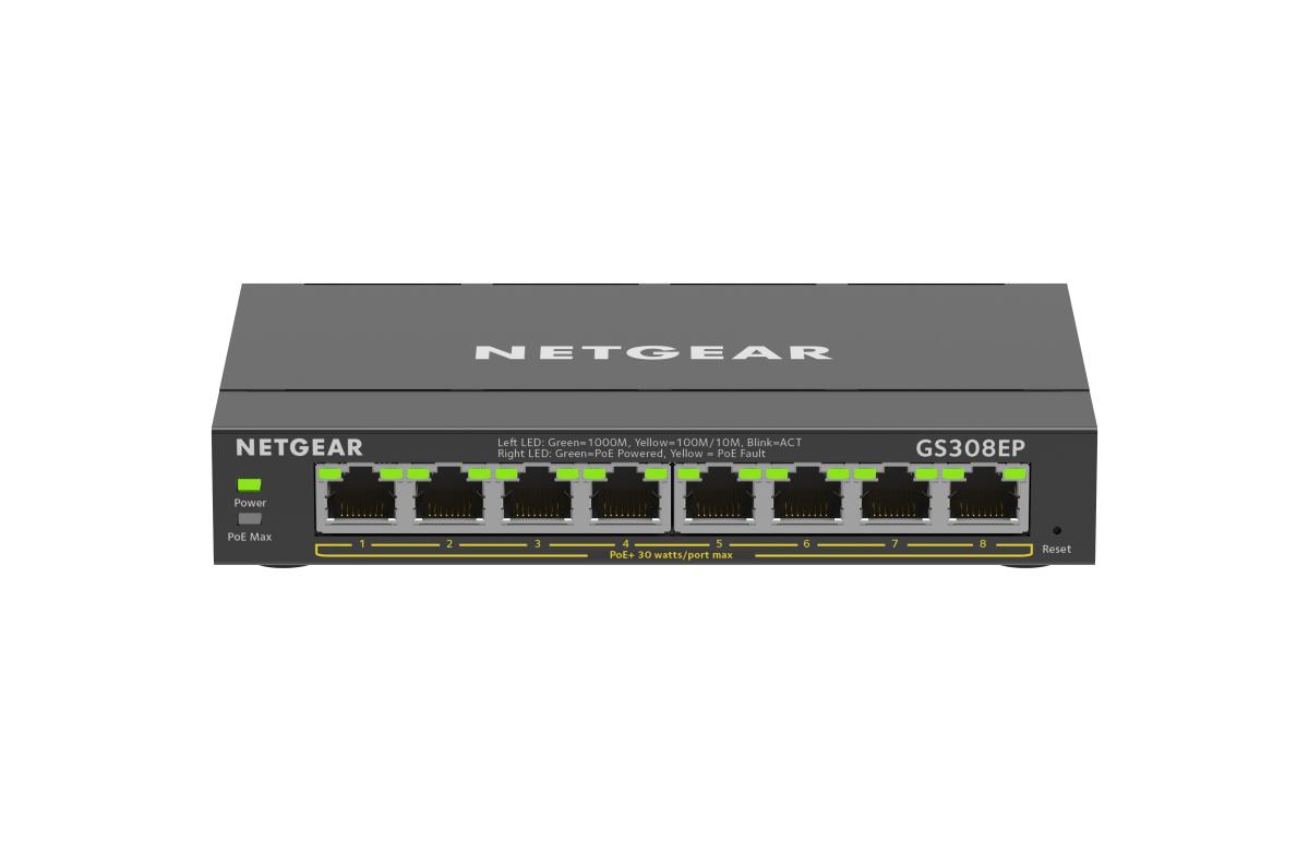 Managed Easy Smart Essentials Switch PoE+ GS308EP - 8-Port GbE (62W)