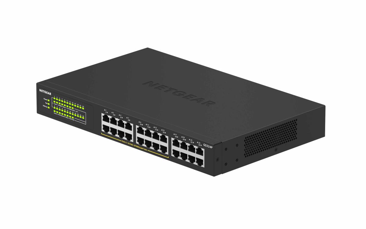 Unmanaged Essentials Switch PoE+ GS324P - 16-Ports GbE (190W)